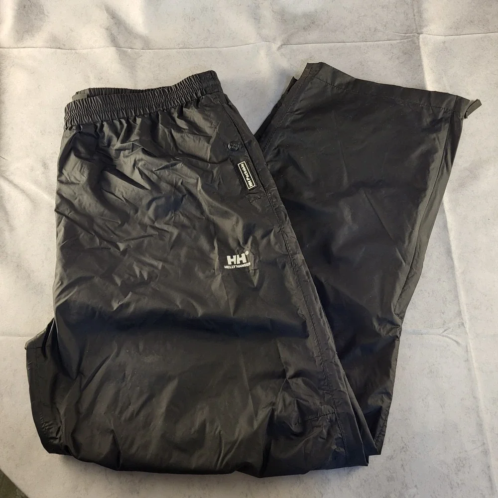 Helly Hansen XXL Helly-Tech Mesh Lined Pants Packable Waterproof Black Camp Hike